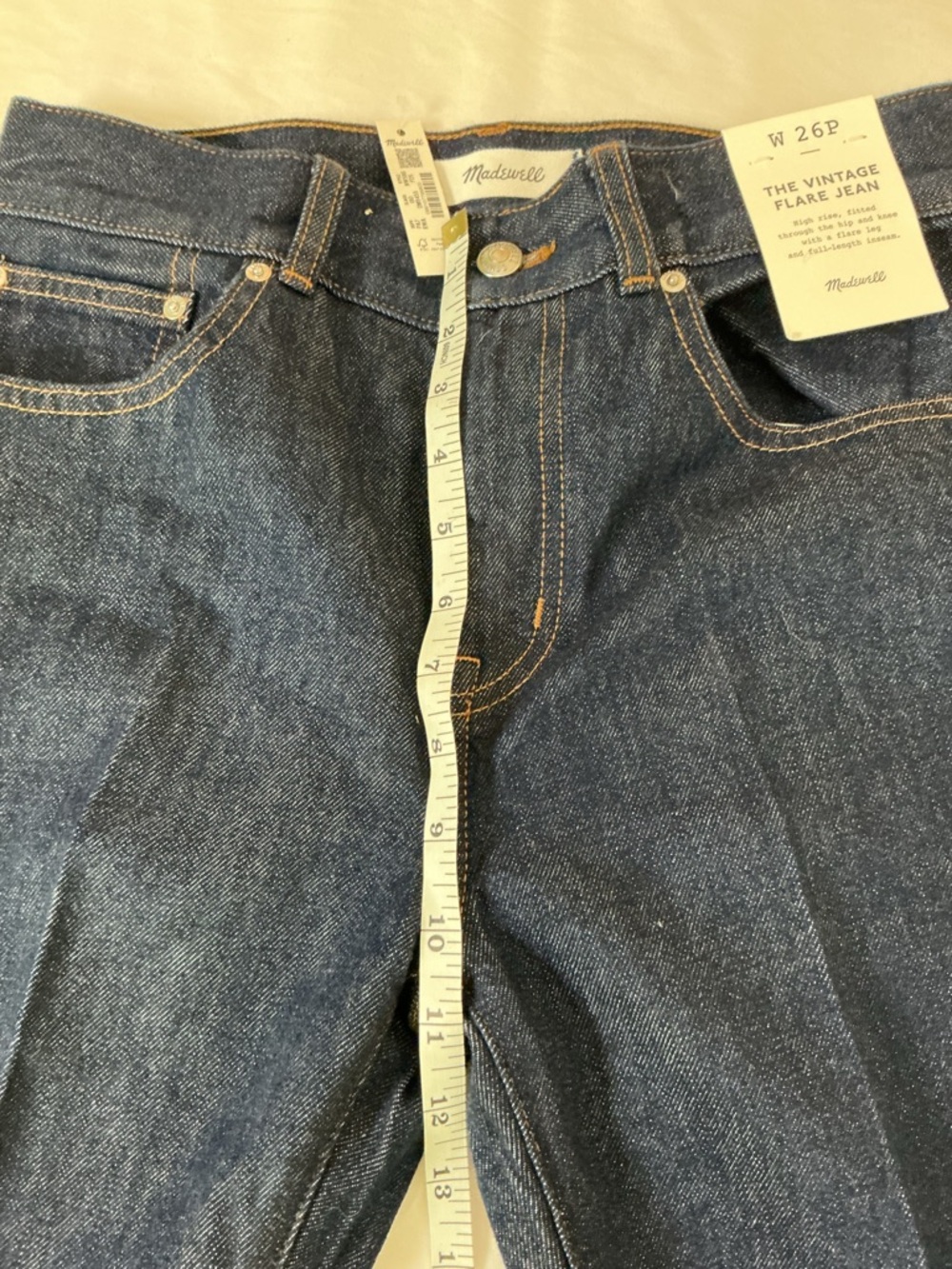 Madewell The Vintage Flare Jean – 26P Petite Dark Wash High Rise Flare NWT - Picture 9 of 9